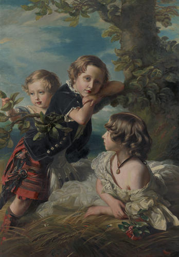 Princess Louise with Prince Arthur and Prince Leopold, when children