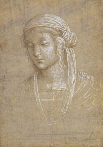 The head and shoulders of the Virgin