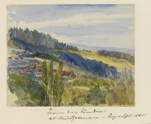 Master: SKETCHES FROM NATURE V. R. 1863 TO 1867
Item: From my window at the Rosenau