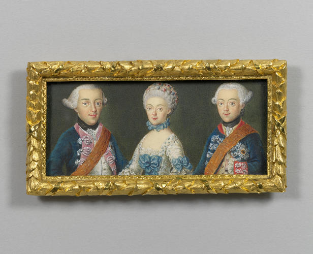 Charles William Ferdinand (1735-1806) with Frederic Augustus (1740-1805), Dukes of Brunswick-Wolfenbüttel and their sister Anna Amalia, Duchess of Saxe-Weimar (1739-1807)