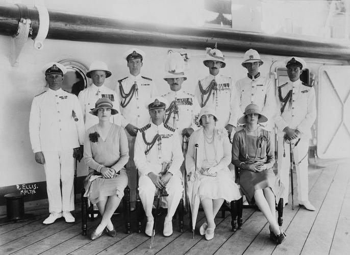 Group on board ship, Malta Group on board ship, Malta