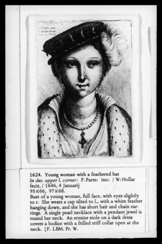 Young woman with a feathered hat, after Parmegiano Young woman with a feathered hat, after Parmegiano