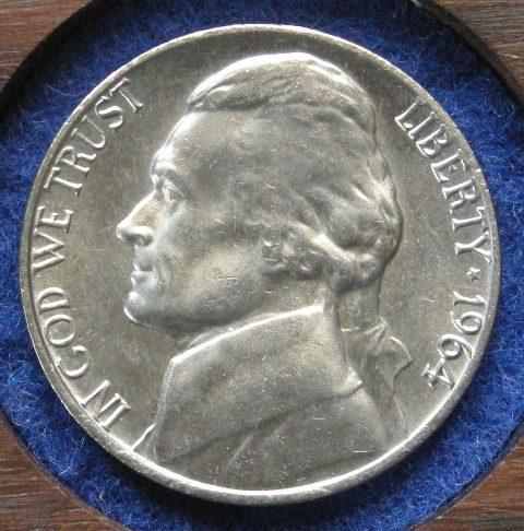 U. S. A. Five cents, 1964 U. S. A. Five cents, 1964