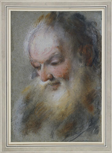 The head of an old bearded man The head of an old bearded man
