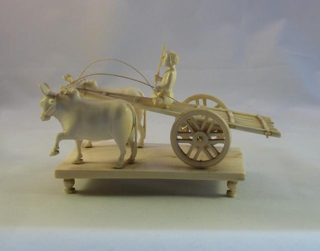 Model of a bullock-cart and driver Model of a bullock-cart and driver