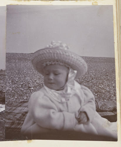 Master: Page 37 of Princess Victoria's album: Royal children on Snettisham Beach, Norfolk
Item: Prince Henry (1900-74), later Duke of Gloucester Master: Page 37 of Princess Victoria's album: Royal children on Snettisham Beach, Norfolk
Item: Prince Henry (1900-74), later Duke of Gloucester