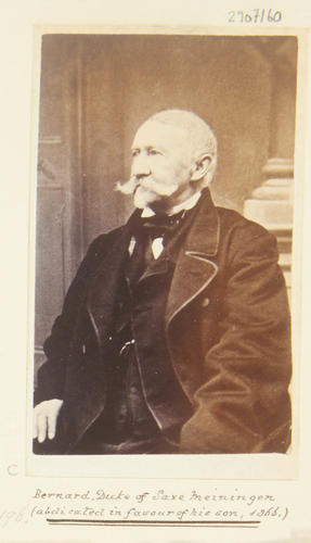 Bernard, Duke of Saxe Meiningen (abdicated in favour of his son, 1866) [Photographic Portraits Vol. 4 1861-1876]