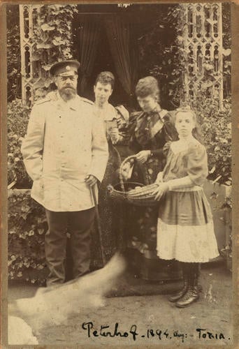 Alexander III, Emperor of Russia, Maria Feodorovna, Empress of Russia, Queen Alexandra and Grand Duchess Olga Alexandrovna