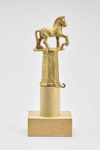 Standard finial in the form of a horse