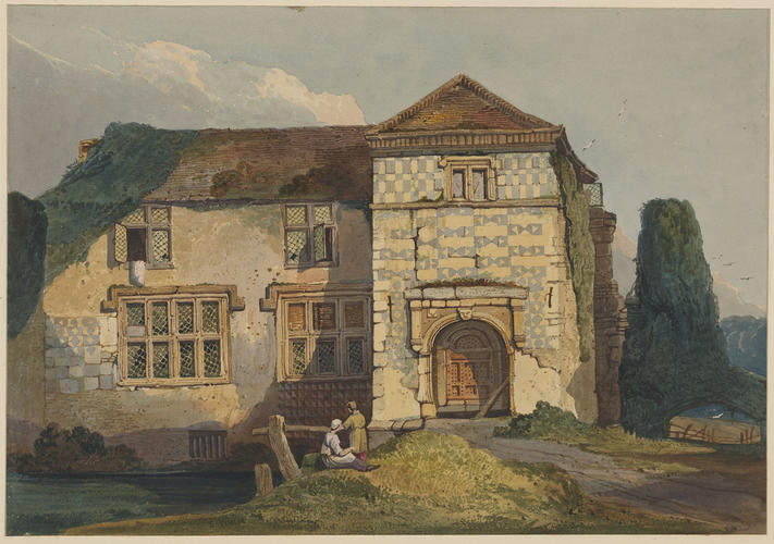 Old manor house by water Old manor house by water
