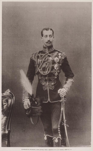 Portrait photograph of Albert Victor, Duke of Clarence and Avondale, 23 January 1892