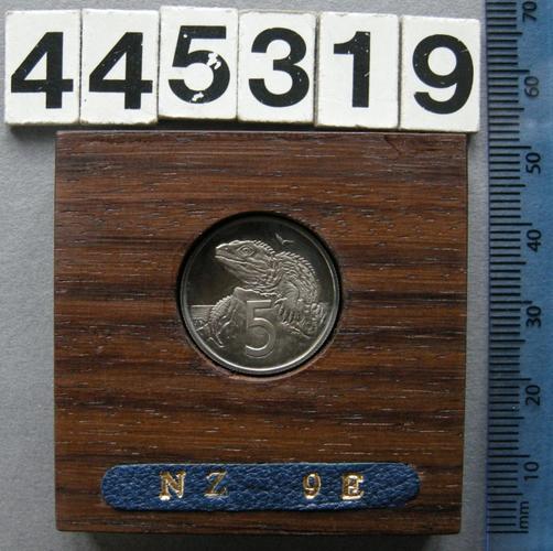 New Zealand. Proof 5 cents, 1967, commemorating the introduction of decimal currency