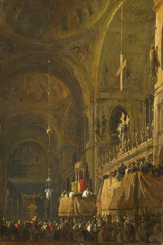 The Crossing of San Marco looking to the North Transept on Good Friday