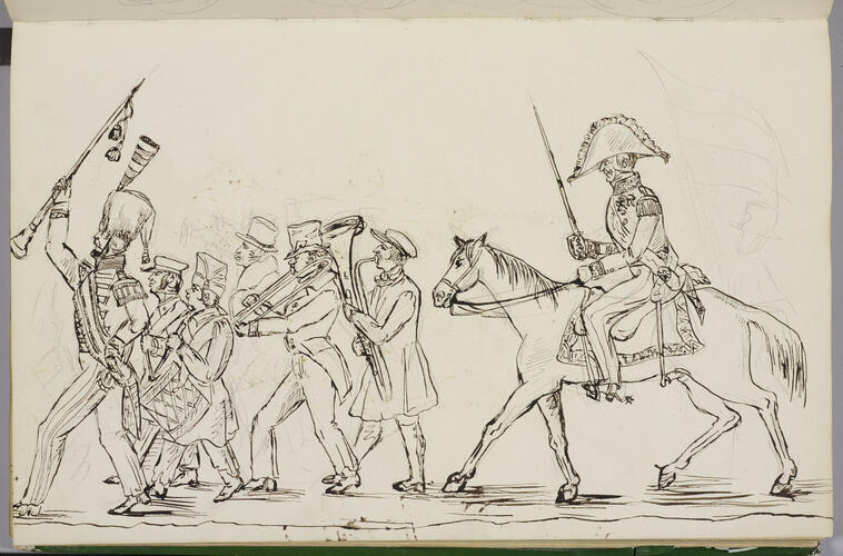 Master: Albert.
Item: A male figure & a military parade