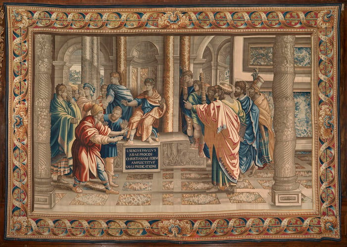 Master: The Acts of the Apostles
Item: Elymas the Sorcerer struck blind before Sergius Paulus