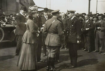 Master: Page 20 of Queen Mary's Album, volume 18, 20 June 1916 to 20 September 1918
Item: Royal Visit to Barrow, 17th May 1917