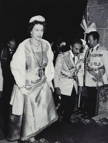 HM Queen Elizabeth II arrives for State Banquet