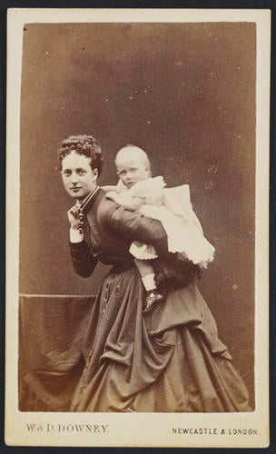 Queen Alexandra when Princess of Wales (1844-1925) with her daughter Princess Louise (1867-1931)