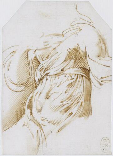 The torso of a draped woman