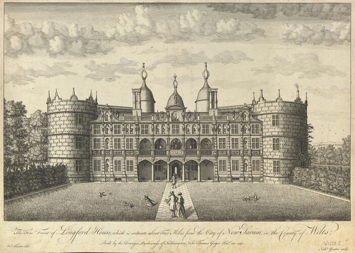 The fore front of Longford House