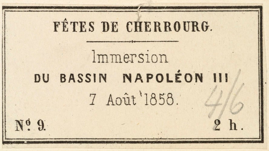 The letting in of the water into the Bassin Napoleon Cherbourg