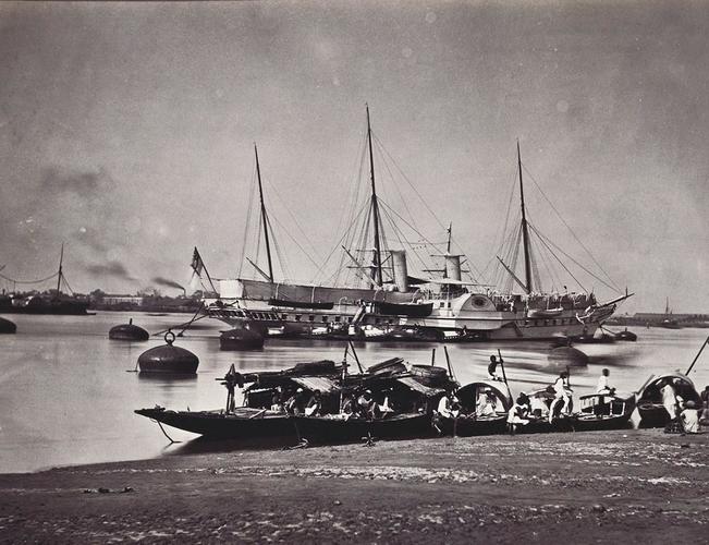 Royal Yacht 'Osborne' in Hooghly River, Calcutta, India