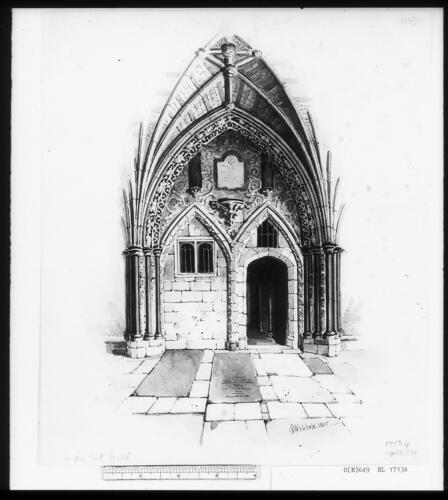 The Entrance to the Library from the Cloisters at Westminster Abbey