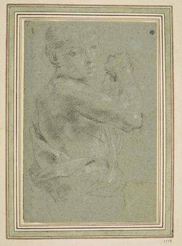 Recto: A study for an attendant. Verso: A study of a female head Recto: A study for an attendant. Verso: A study of a female head