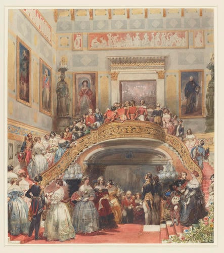 The Grand Staircase at Buckingham Palace, 5 July 1848
