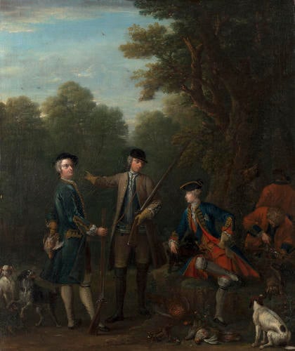 The Shooting Party: Frederick, Prince of Wales with John Spencer and Charles Douglas, 3rd Duke of Queensberry
