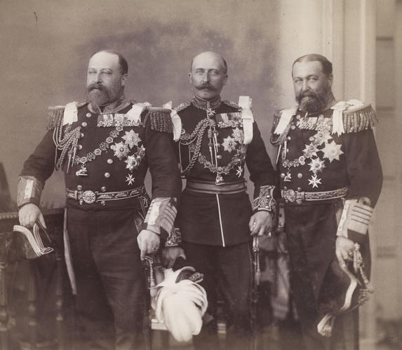 Albert Edward, Prince of Wales, Arthur, Duke of Connaught, and Alfred, Duke of Edinburgh, 1893 [in Portraits of Royal Children Vol. 41 1893-1894]