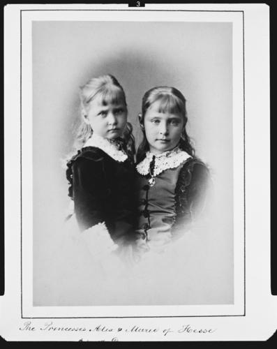 The Princesses Alix and Marie of Hesse, 1878 [in Portraits of Royal Children Vol. 23 1878-79]
