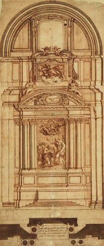 A design for the altar of S Giovanni dei Fiorentini