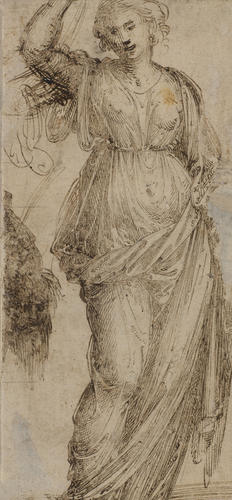 Recto: A female figure. Verso: Judith