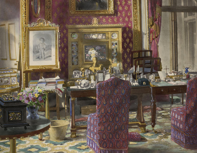 Queen Victoria's Sitting Room at Windsor Castle. c. 1862 Queen Victoria's Sitting Room at Windsor Castle. c. 1862