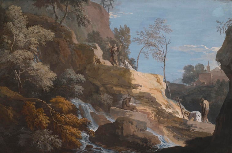 A Mountainside with Hermits A Mountainside with Hermits