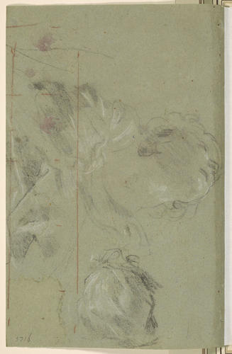 Recto: A study for an attendant. Verso: A study of a female head Recto: A study for an attendant. Verso: A study of a female head