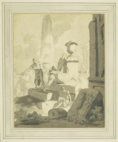 Ruins with figures