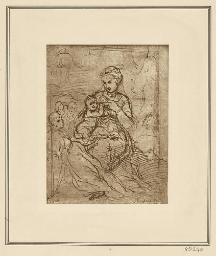 The Virgin and Child with angels The Virgin and Child with angels
