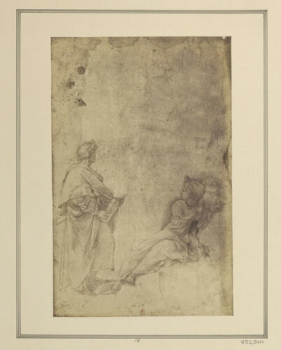 Study for eight figures in the 'Parnassus'