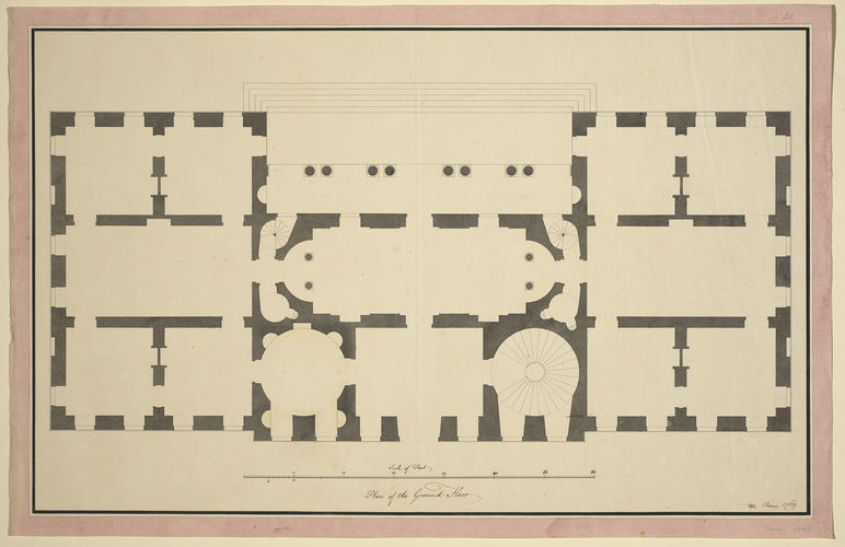 [Plan of the ground floor of a palazzo]