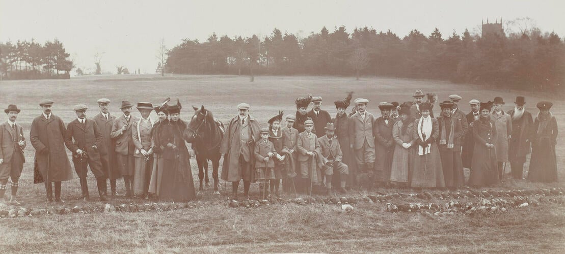 Group photograph taken at Sandringham, 16 January 1908