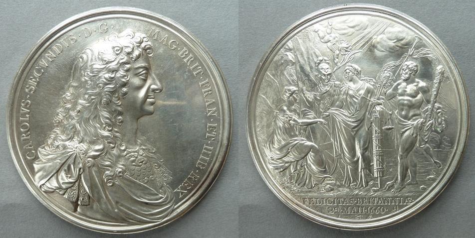 Medal commemorating the Restoration of Charles II