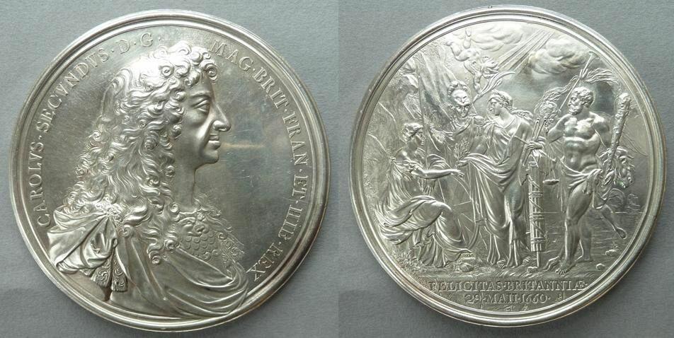 Medal commemorating the Restoration of Charles II