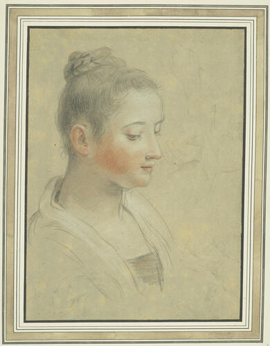 A study for the head of a young woman A study for the head of a young woman
