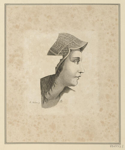 Master: Set of prints reproducing heads from 'The School of Athens'
Item: Head of a youth wearing a helmet [from 'The School of Athens']
