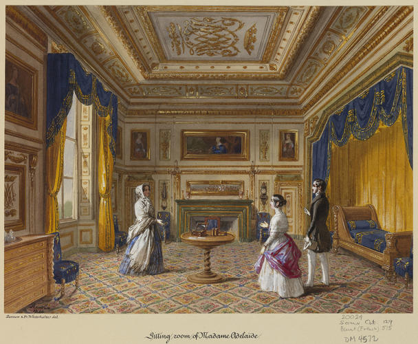 Royal visit to Louis-Philippe: bedroom of Madame Adelaide at the Chateau d'Eu