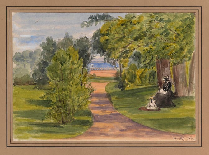 Master: Queen Victoria's Sketchbook 1848-1854
Item: A child and a nurse at Osborne