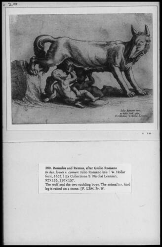 Romulus and Remus, after Giulio Romano Romulus and Remus, after Giulio Romano