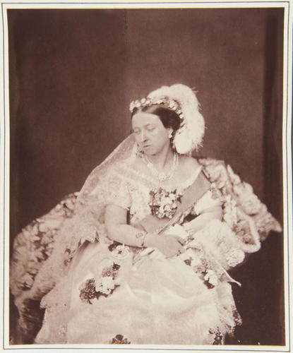 'The Queen in her Drawing Room Dress'; Queen Victoria (1819-1901) 'The Queen in her Drawing Room Dress'; Queen Victoria (1819-1901)